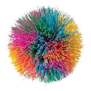 Toysmith Rainbow Pom Ball Multicolor Toysmith Rainbow Pom Ball Multicolor